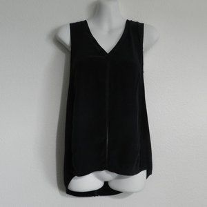 Nanette Lepore open weave accent V neck silky rayon and lightweight knit…